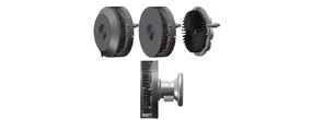 Freins pneumatiques à simple disque et modules de freinage d'un seul coté à forts couple modèles OWB250P-300P-350P  pour contrôle de tension
